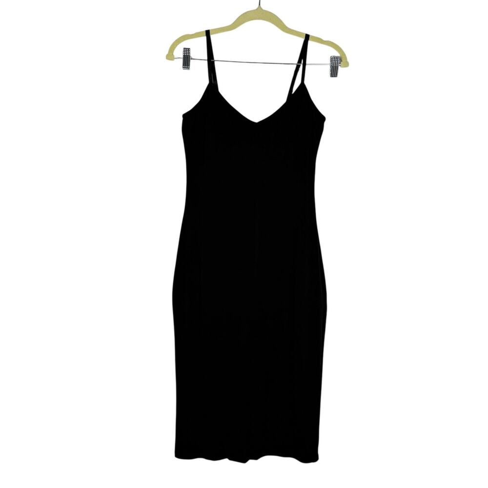 Tracy Reese Black Label Stretch Spaghetti Strap‎ Dress Lining Semi Sheer Sz XS